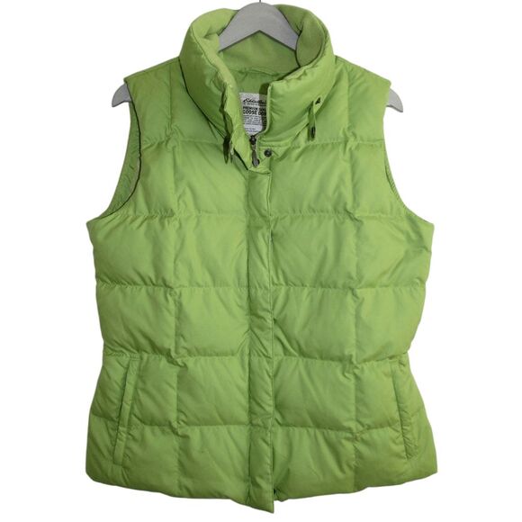 Eddie Bauer 700 Fill Goose Down Vest Womens L Adjustable Vest WARM EB700 - Picture 1 of 9
